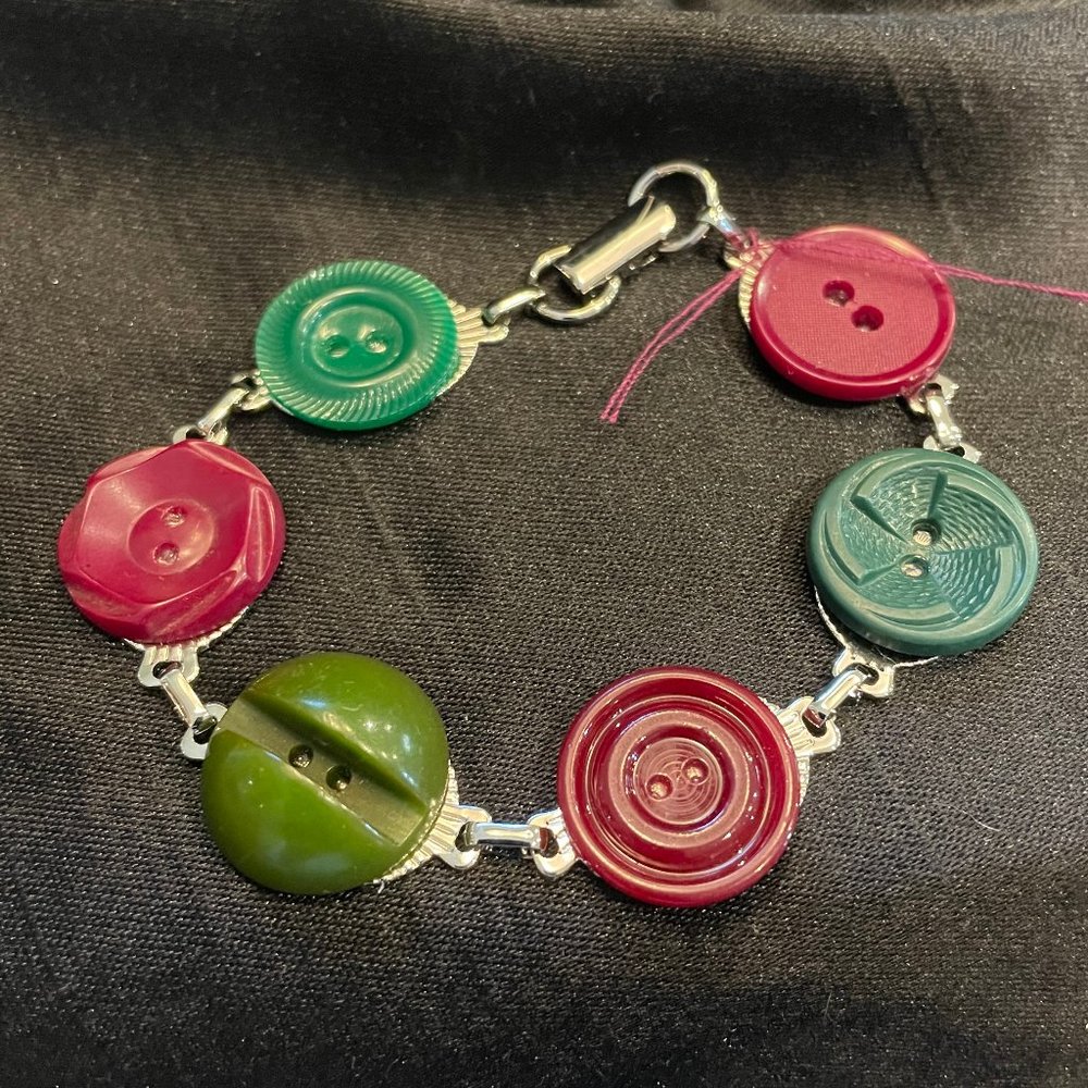 Vintage Button Bracelet - Handmade, New